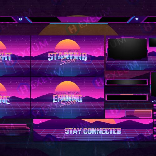 Synthwave Twitch Overlay