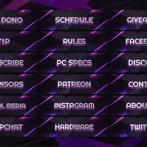 Pink Twitch Panels
