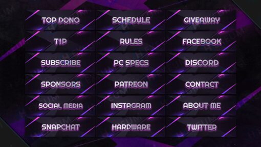 Pink Twitch Panels