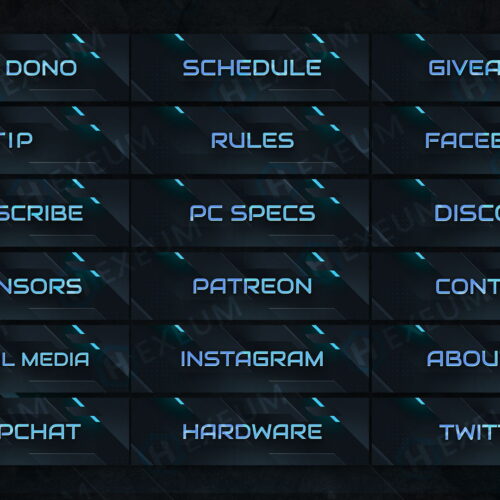 Blue Twitch Panels