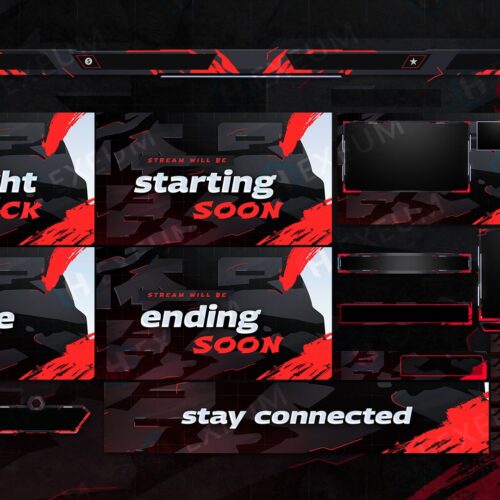 Japanese twitch Overlay package stream layout