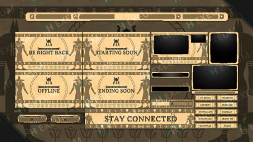 egypt twitch overlay package stream layout