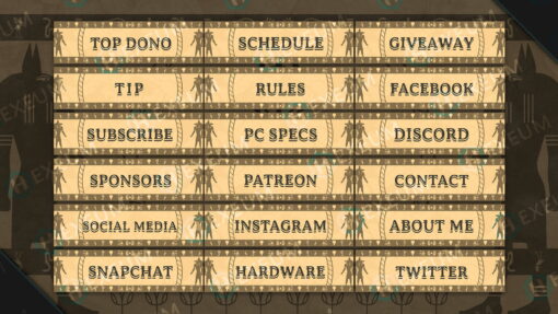 Egyptian Stream Panels