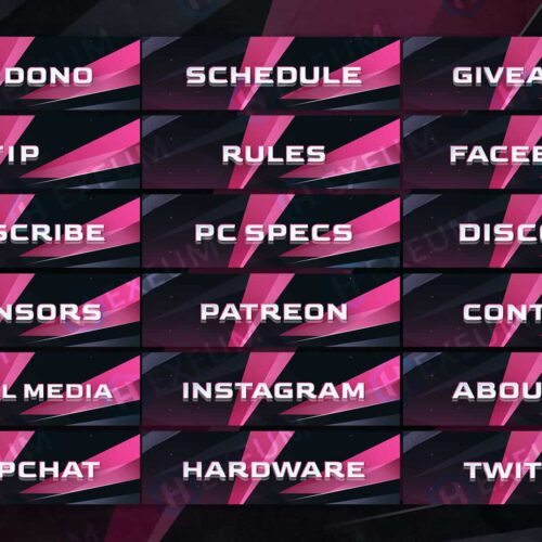 Pink Twitch Panels