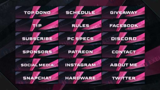 Pink Twitch Panels