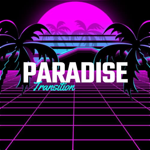 Paradise Synthwave Twitch Transition Thumbnail