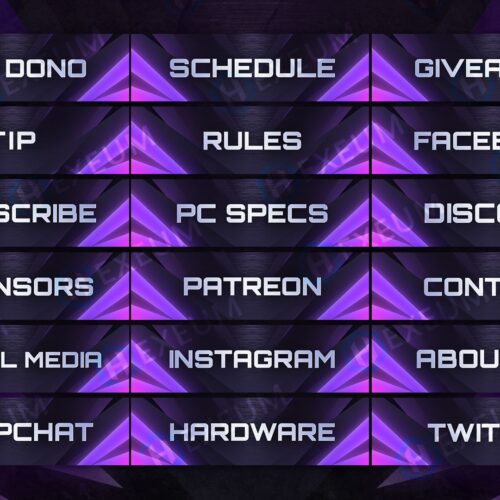 Impulse Purple Twitch Panels