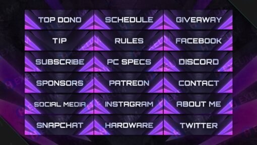 Impulse Purple Twitch Panels
