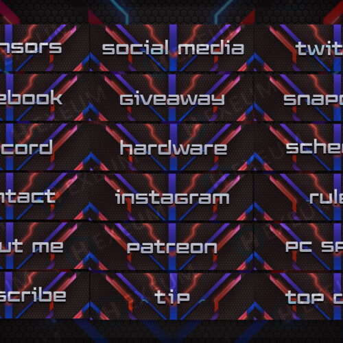 Neon Twitch Panels
