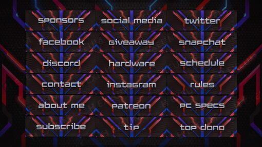 Neon Twitch Panels