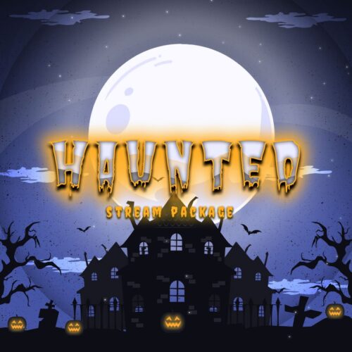 Haunted Halloween Twitch Overlay Thumbnail
