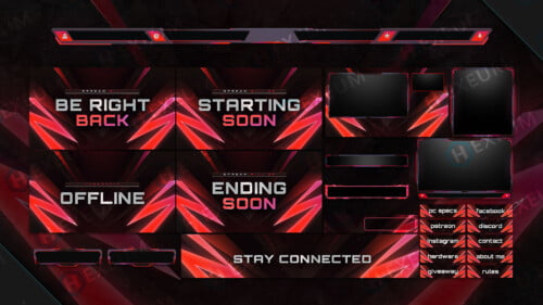 Red Twitch Layout