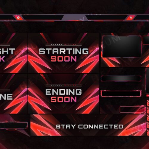 Red Twitch Layout