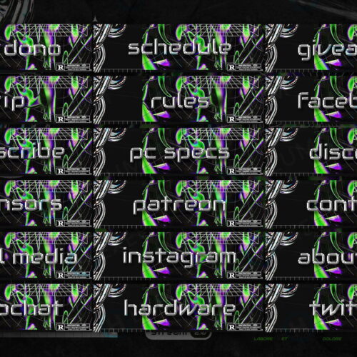 Neon Twitch Panels