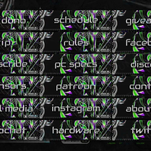 Neon Twitch Panels