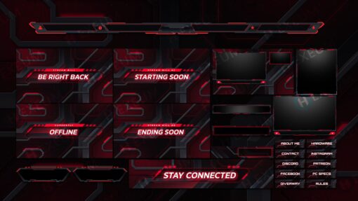 Red Twitch Layout