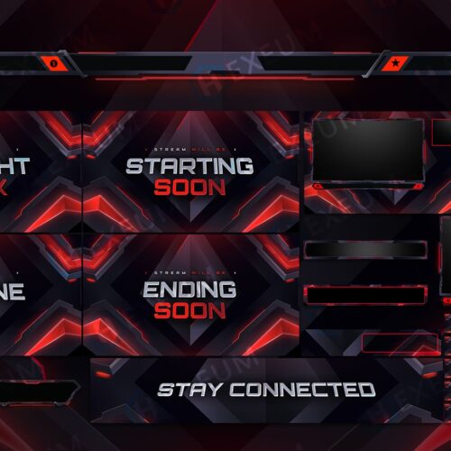 Red Twitch Layout