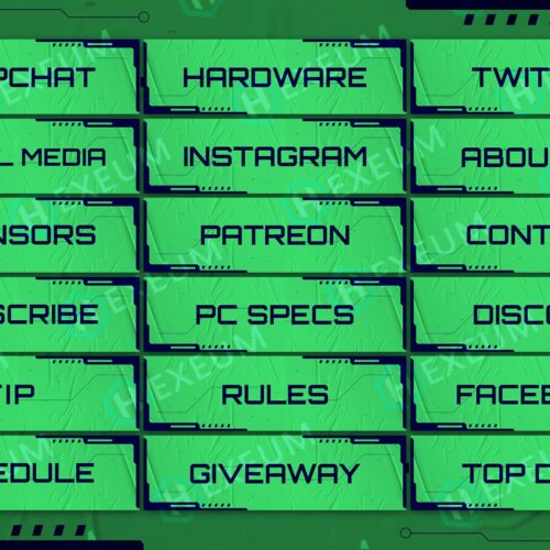 Green Twitch Panels