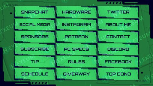 Green Twitch Panels