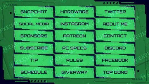 Green Twitch Panels