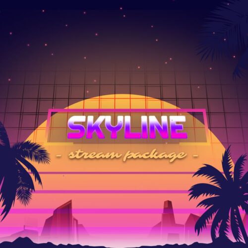 Skyline Synthwave Twitch Layout Thumbnail