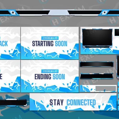 White Animated Twitch Package