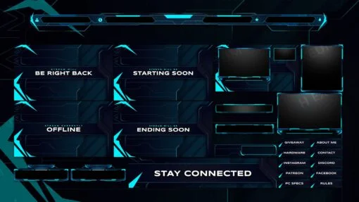 Blue Animated Twitch Package