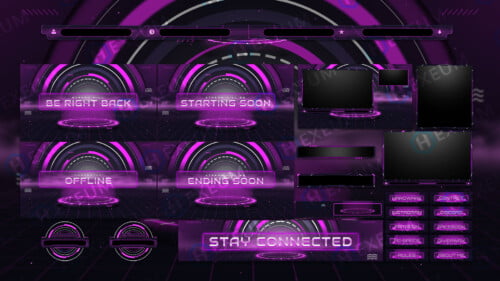 Pink Animated Twitch Package
