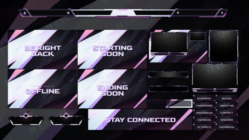 Pink Animated Twitch Package