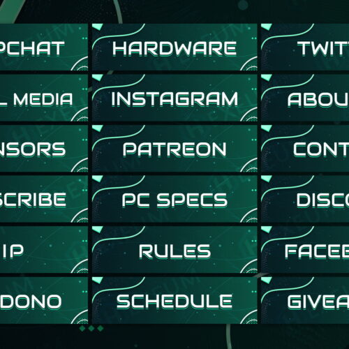 Green Twitch Panels
