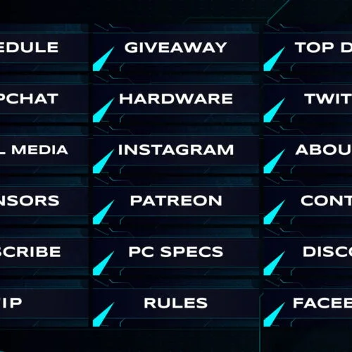 Blue Twitch Panels