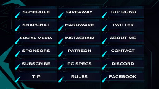 Blue Twitch Panels