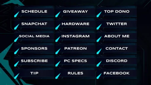Blue Twitch Panels