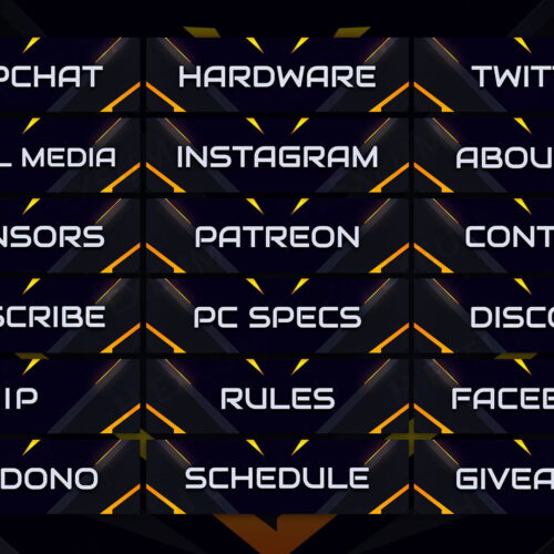 Orange Twitch Panels