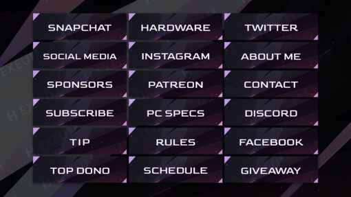 Pink Twitch Panels