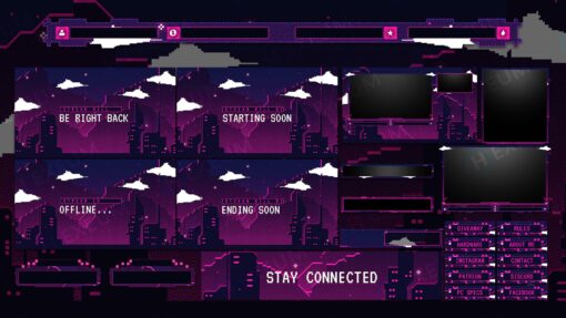 Pixel Animated Twitch Overlay