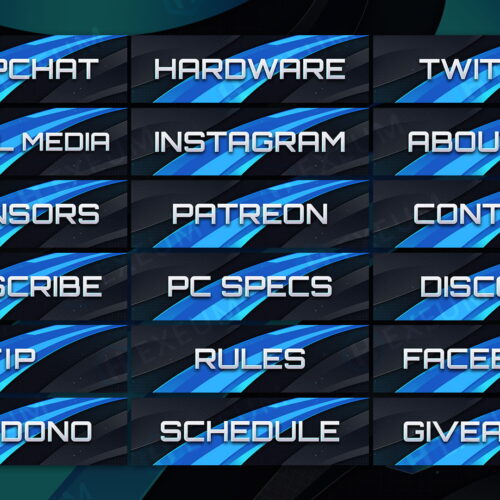 Blue Twitch Panels