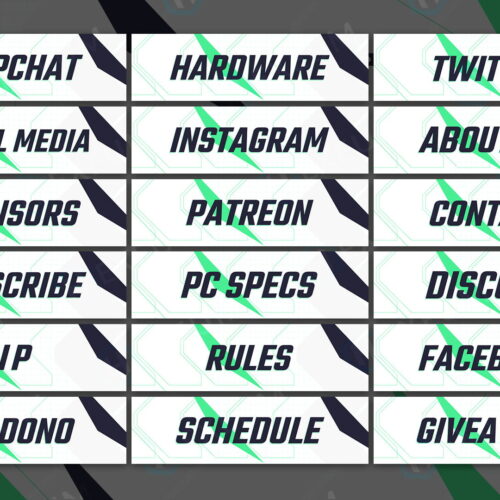 Green Twitch Panels