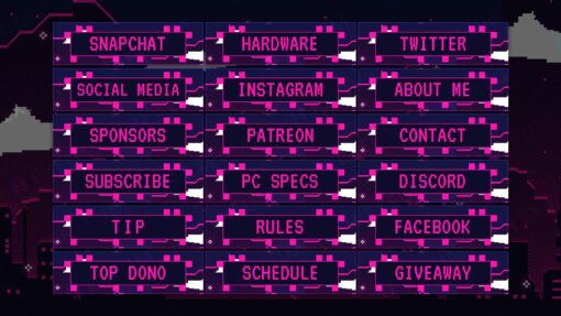 Pixel Twitch Panels
