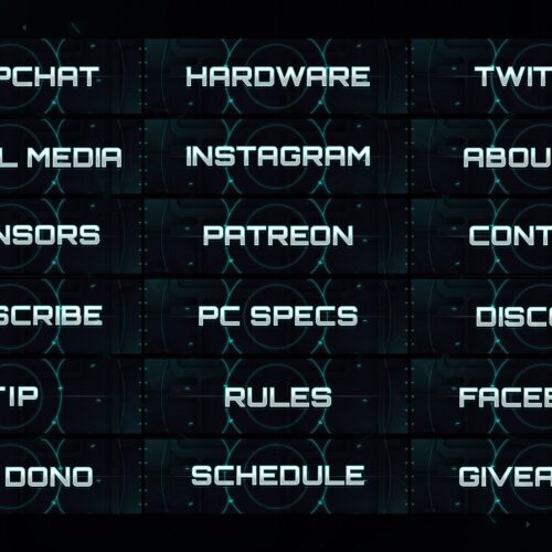 Green Twitch Panels