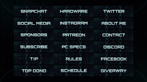 Green Twitch Panels
