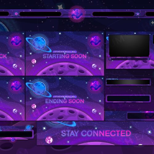 Space Animated Twitch Overlay