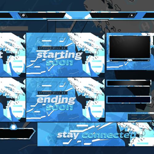 samurai twitch overlay package stream layout