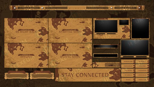 pirate twitch overlay package stream layout