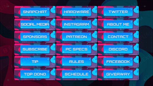 Red and Blue Twitch Panels