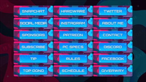 Red and Blue Twitch Panels