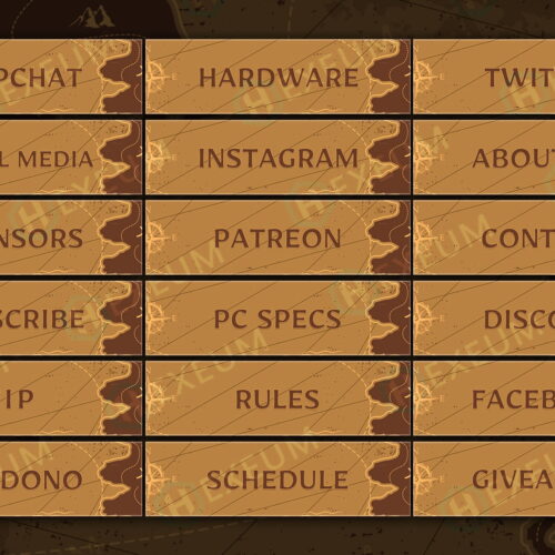 Pirate Map Twitch Panels