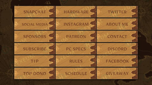 Pirate Map Twitch Panels