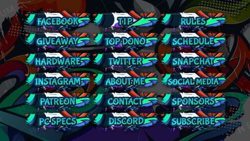 Graffiti Twitch Panels