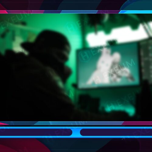 Red and Blue Webcam Overlay